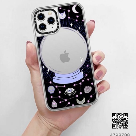 Casetify iPhone 11 Pro Crystal ball on black / mystical, magical, dreamy pattern - Picture 6 of 13